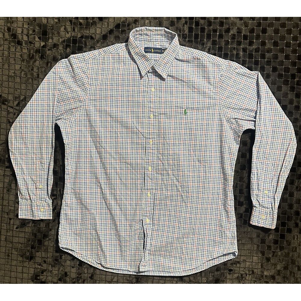Polo Ralph Lauren L/S Oxford Button Front‎ Shirt Men's Xl Plaid Colorful Summer